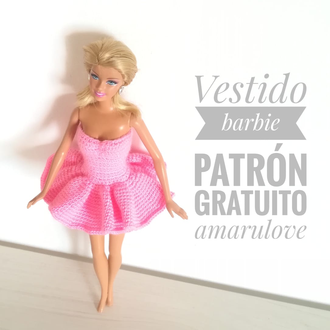Patrones de vestidos tejidos a crochet para barbies 2025